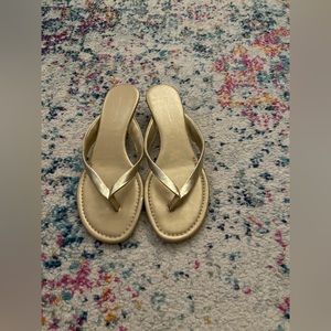Banana Republic Gold Sandals Slides Size 8